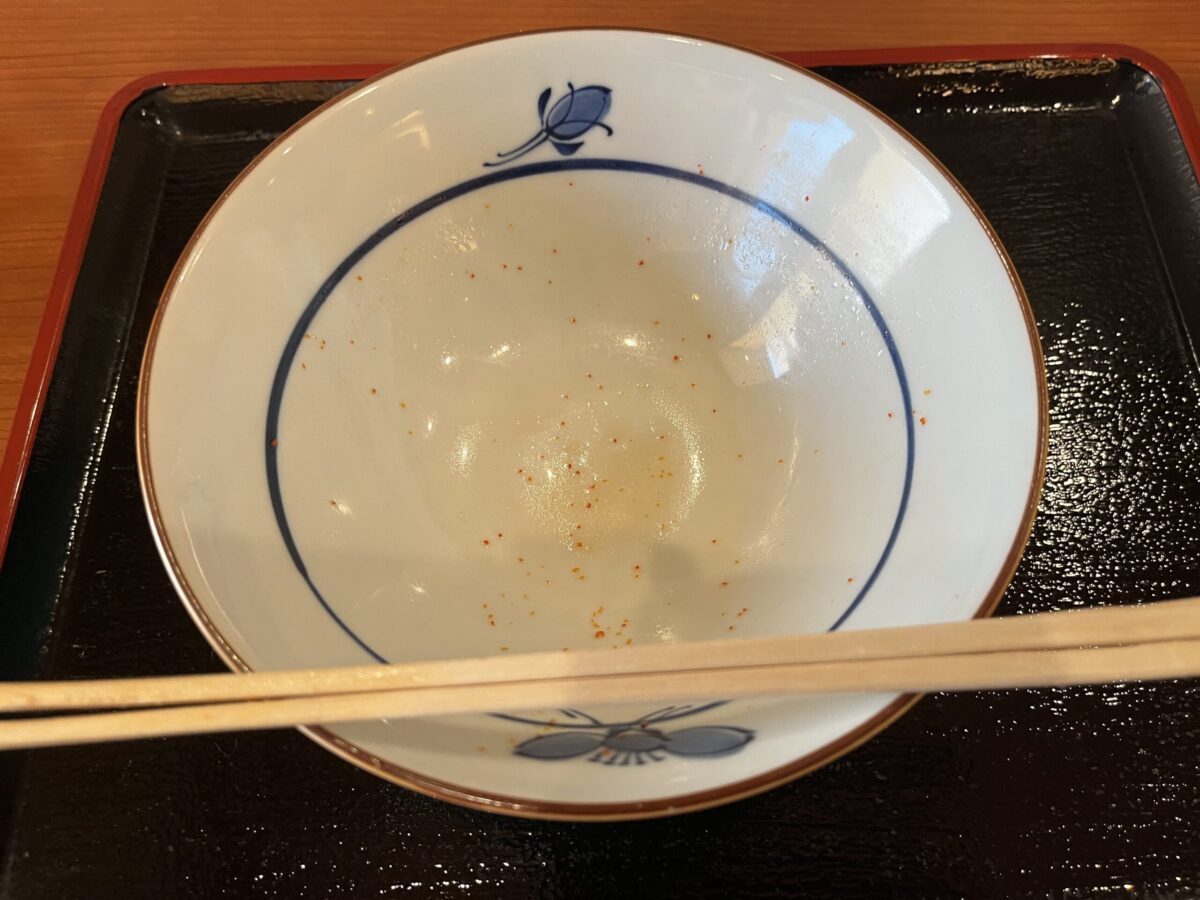 今庄の天ぷらちゃんぽん、完食