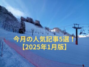 今月の人気記事5選！2025年1月版