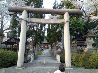 福野の神明社の鳥居のしめ縄は銅でつくられてるっぽい
