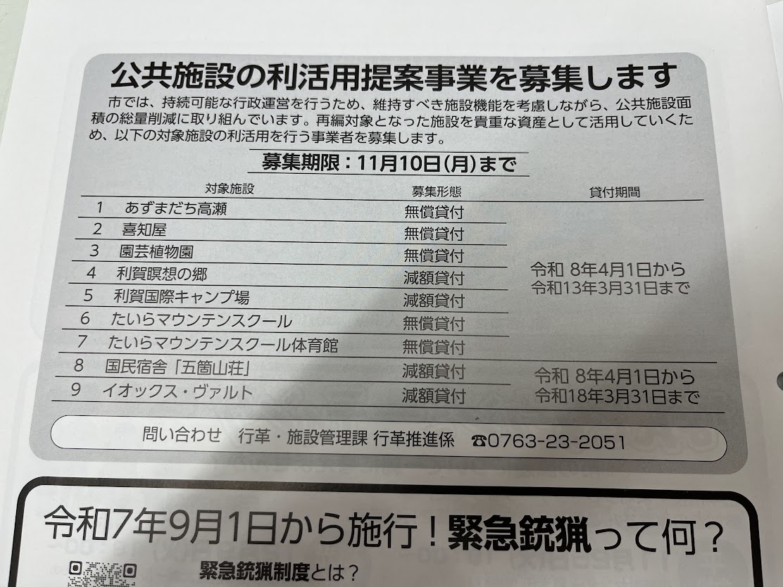 公共施設の利活用提案事業を募集