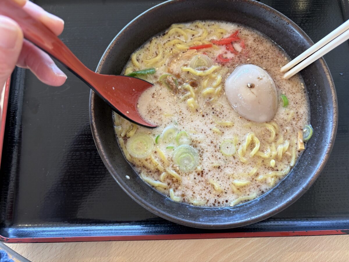 小矢部の道の駅でホワイトラーメンを食べてきました