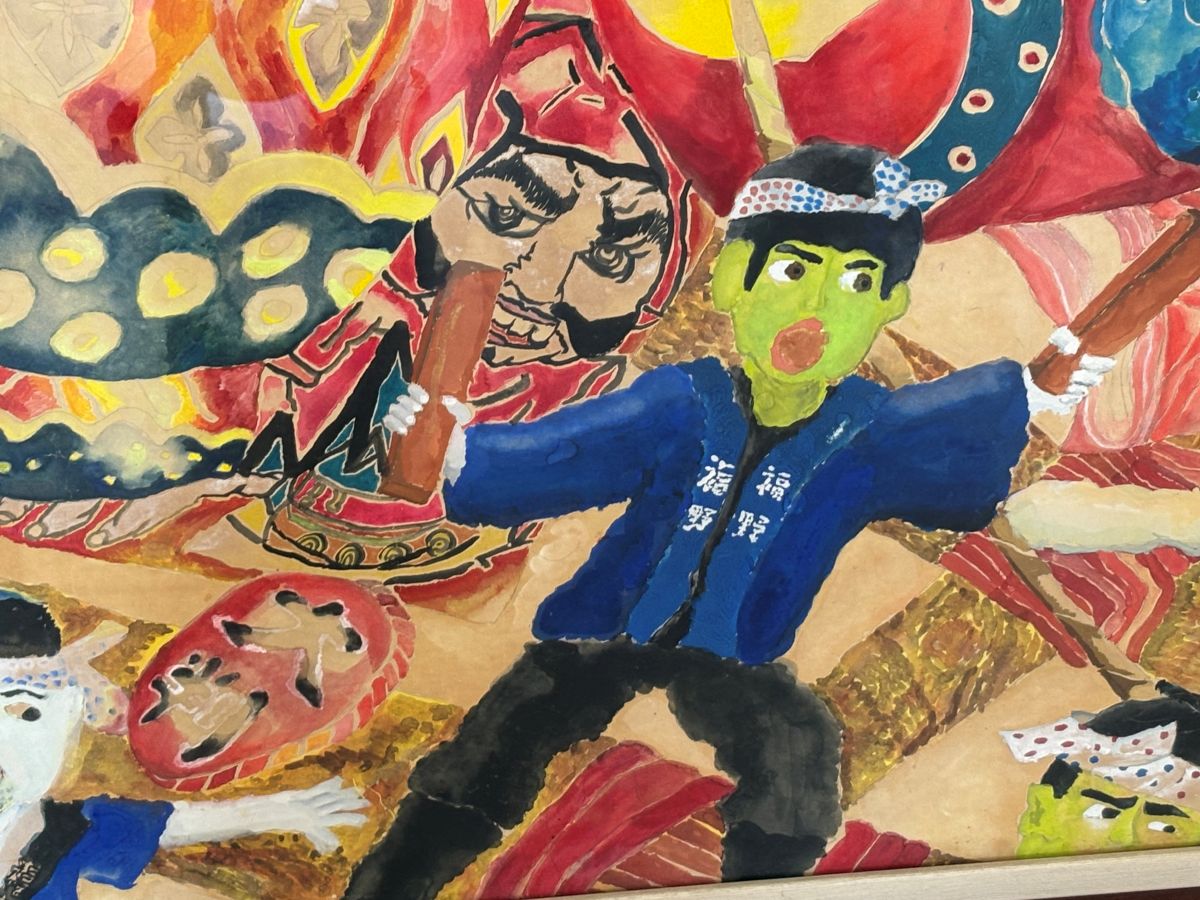 歴代ふくのっ子が小さいころから親しんできた福野夜高祭りの絵画を見る機会がありました!