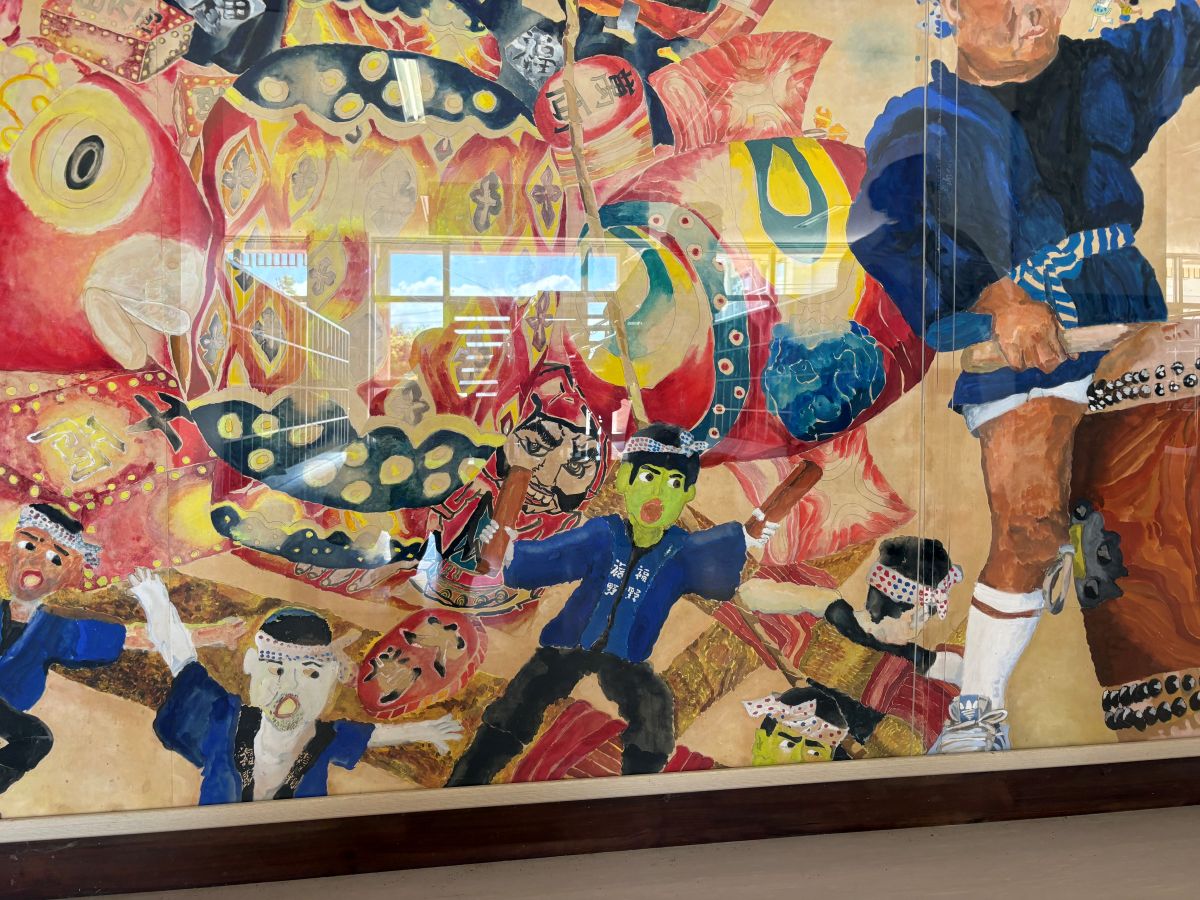 歴代ふくのっ子が小さいころから親しんできた福野夜高祭りの絵画を見る機会がありました!