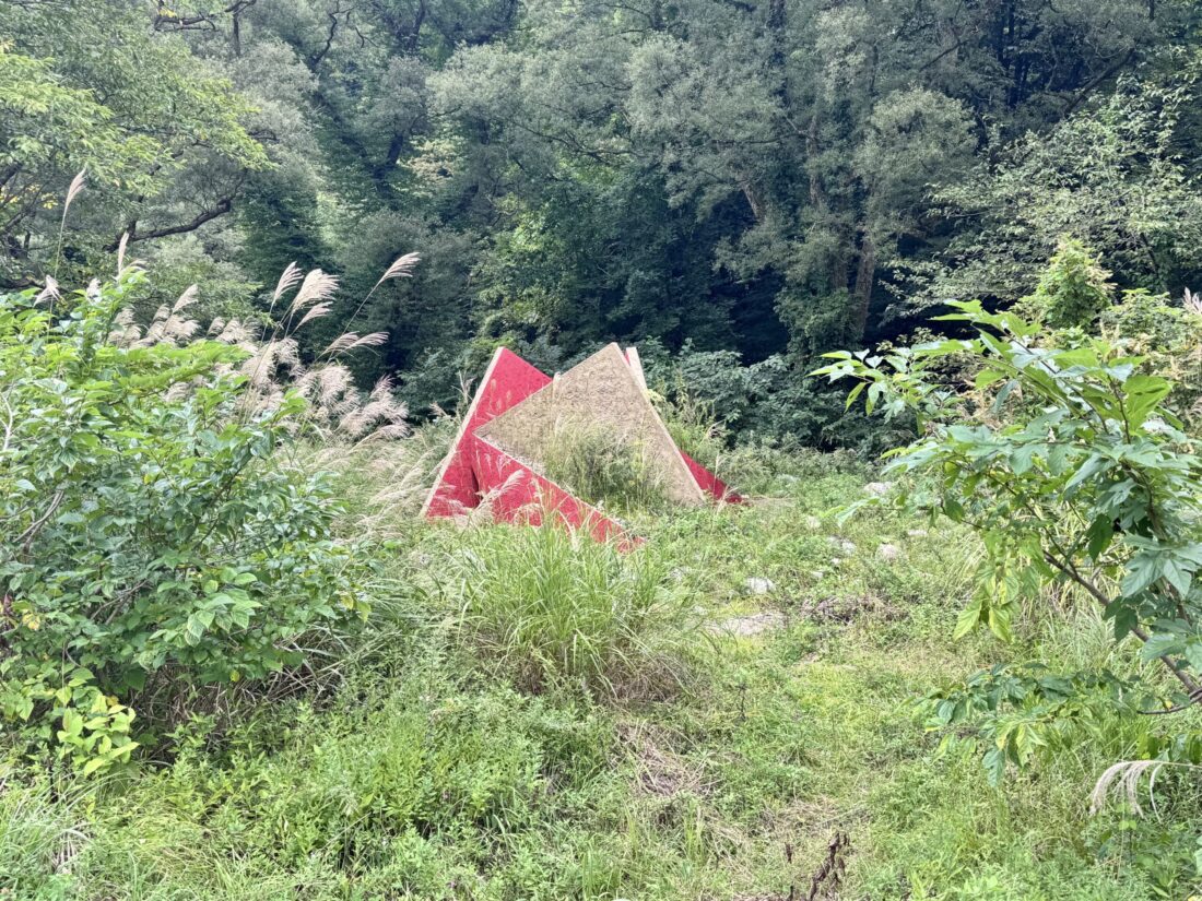 利賀国際キャンプ場の近くにオブジェが出来てた。