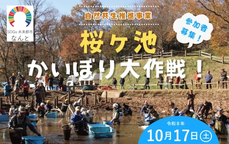 今週末は桜ヶ池かいぼり大作戦！今の池の様子を見てきたよ。